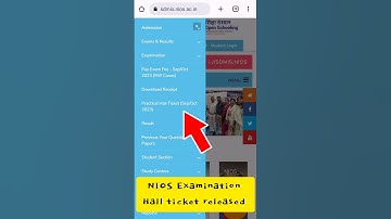NIOS Board Examination sept.-oct.-2023 Practical Hall ticket released....