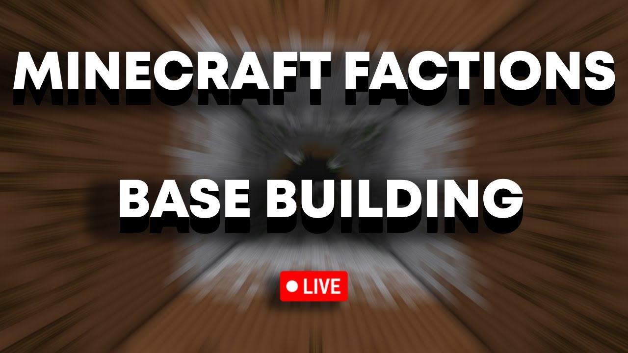 CONTINUING BUILDING A BASE IN MINECRAFT FACTIONS LIVE 🔴 - YouTube