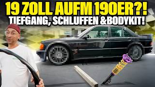 JP Performance - 19inch wheels on a Mercedes Benz 190! Lowered, tires & body kit!