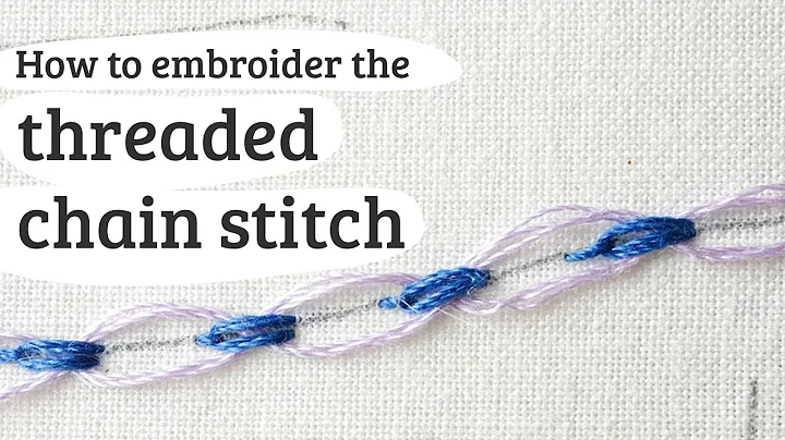 threaded chain stitch - embroidery stitch 71