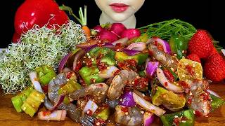 EATING THAI FOOD||SPICY SHRIMP SALAD