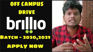 Brillio off campus drive | Salary : 4.5 LPA | How to apply | Batches - 2020,2021 | TAMIL