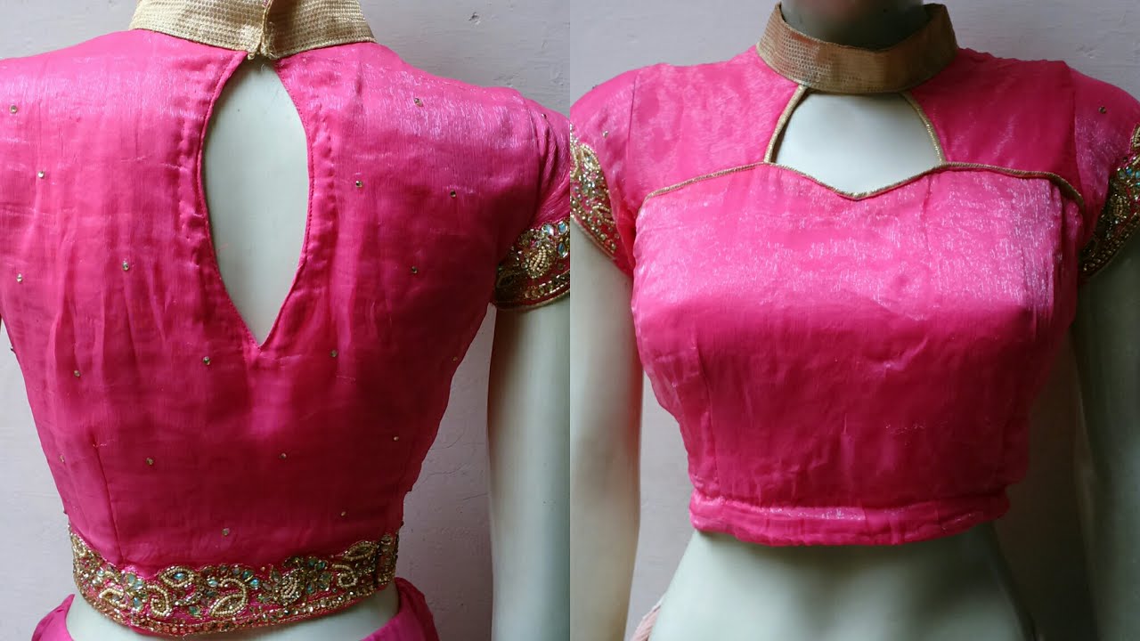 High neck collar blouse cutting and stitching in telugu – Collar ...