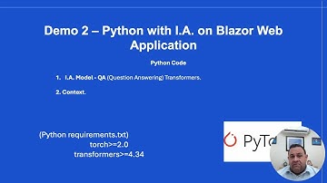 Integration of Python (Basic A.I. Model with PyTorch) into Blazor Web Applications (.NET/C#).