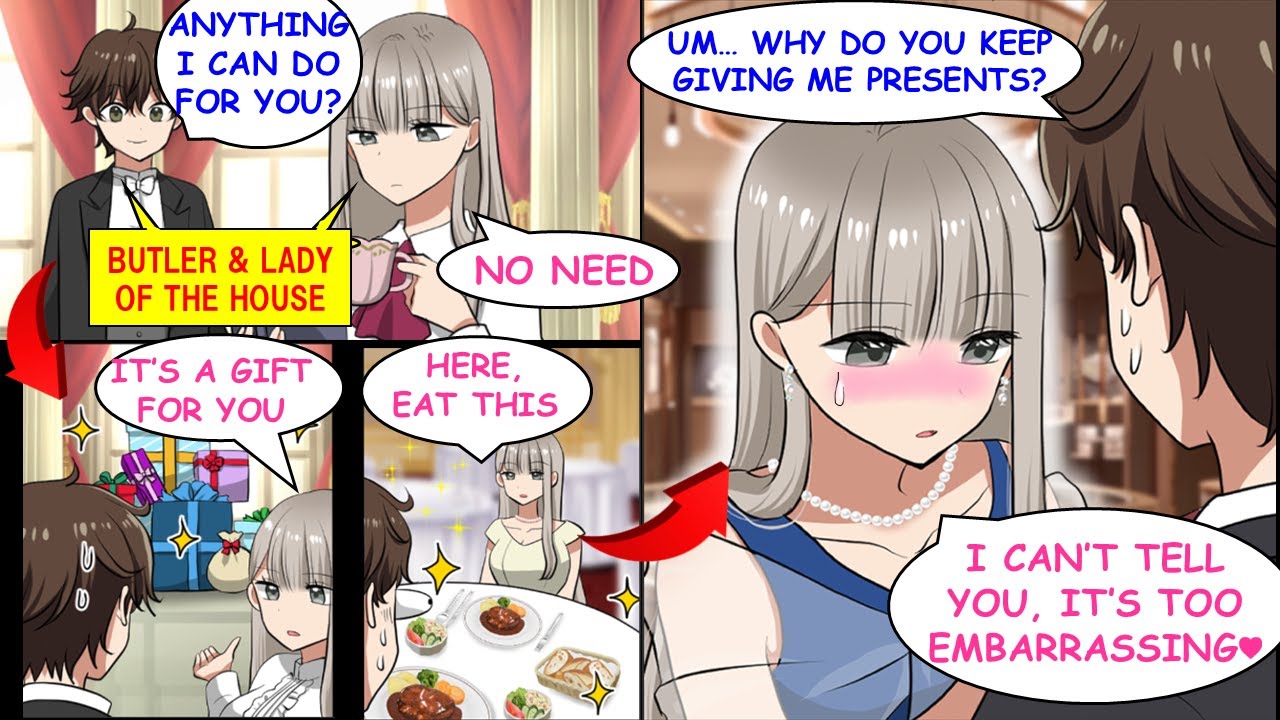 Застенчивая богатая девушка почему-то продолжает дарить подарки своему дворецкому. [Манга Дубляж]...