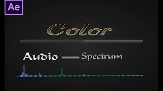 How To Create A Color Audio Spectrum In After Effects Simple Tutorial[Adobe Editing Tips]