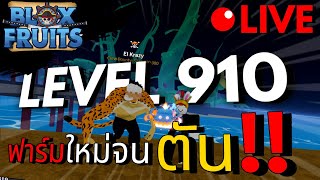 🔴『 LIVE 』Roblox Blox Fruit ฟาร์มใหม่จนตัน เวล 910 [โดเนทขึ้นจอ💵]