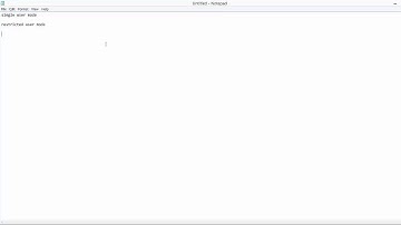 1. Restricted User - Part 1 - SQL Administration