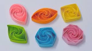 : QUILLING VORTEX SHAPES (TEARDROP, MARQUISE, SQUARE, DIAMOND, HEXAGON AND OCTAGON)