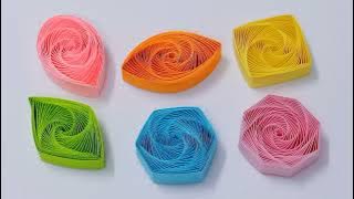 Download lagu QUILLING VORTEX SHAPES (TEARDROP, MARQUISE, SQUARE, DIAMOND, HEXAGON AND OCTAGON)
