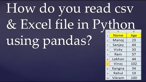 89. How do you read csv & Excel file in Python using pandas?