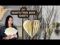 DIY Paper Honeycomb Heart  ❤️ easy to make/ Heart from book sheets 📚/ Valentine’s decorations ✨