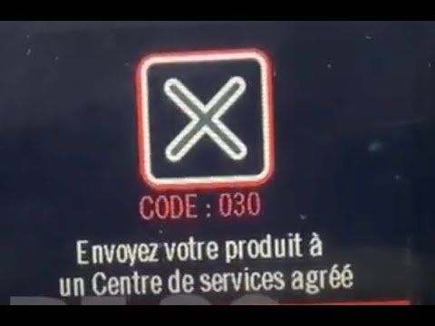 Code error 30 Cookeo (English)