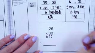 Multiplying Two Two Digit Multiples of 10 Using the Area Model
