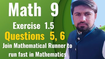9 Class Math Solution, Chapter 1 , Exercise 1.5 , Q 5, 6 - Math 9 Class |Easy Solution|