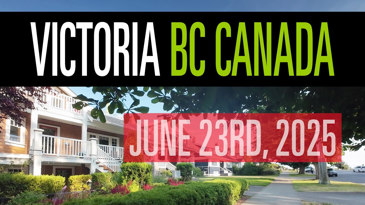 Victoria BC Walking Tour 🇨🇦 4K Walk from Downtown to Clover Point via Cook Street – June 2025
