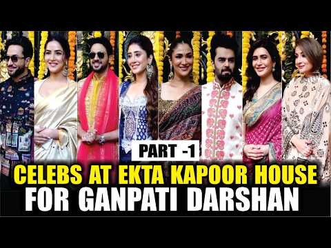 Celebs At Ekta Kapoor House For Ganpati Darshan | Jeetendra, Gaurav Khanna, Shivangi Joshi & More