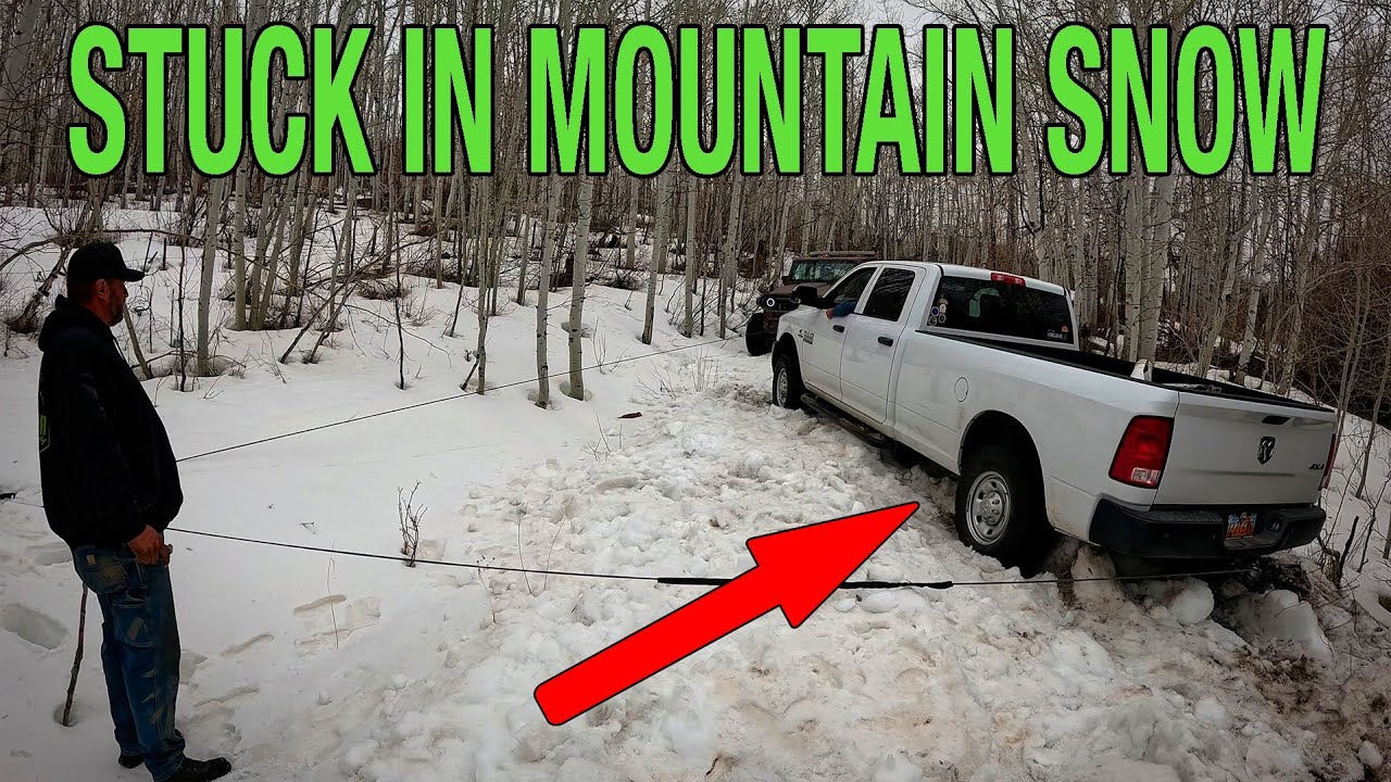 Truck Stuck In The Snow And New Tools - YouTube