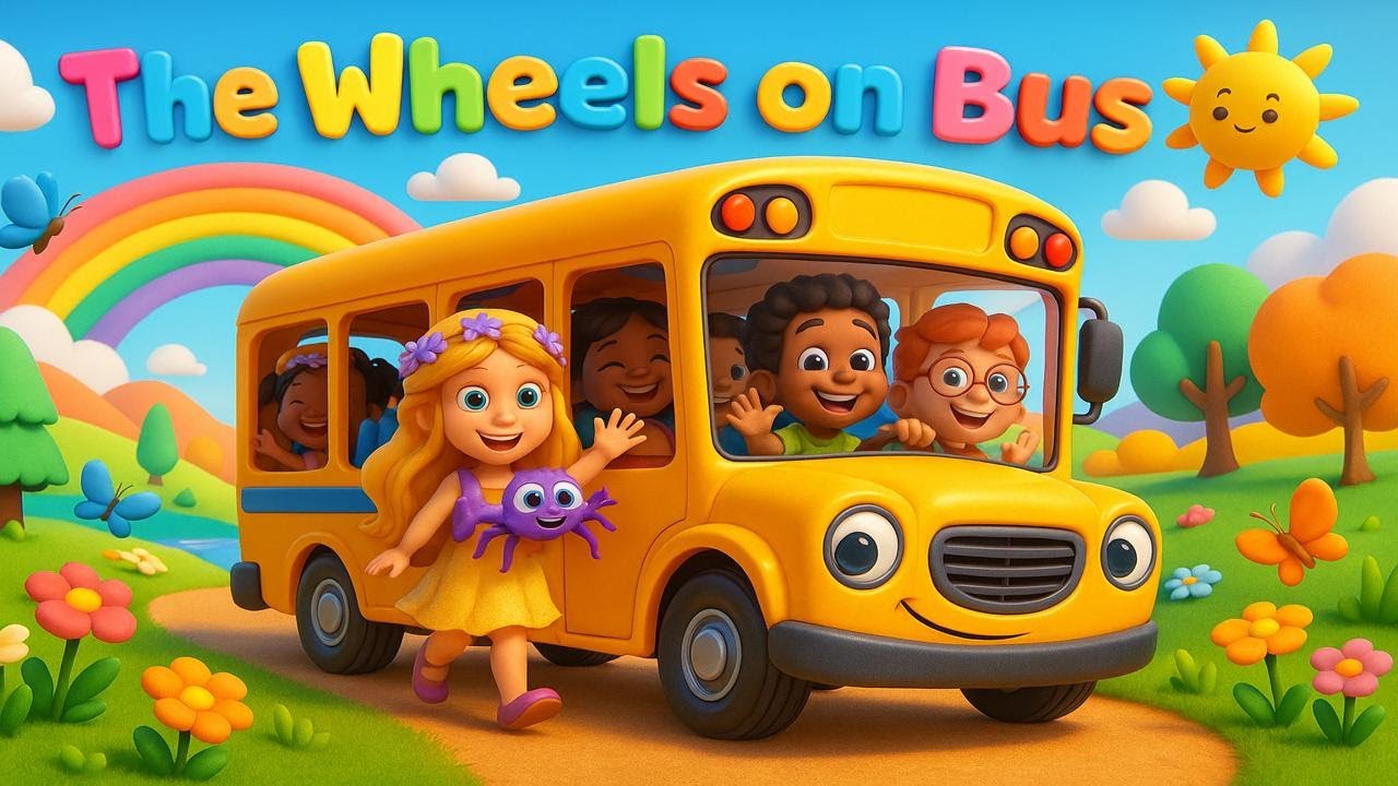 Wheels on the Bus | Learning Nursery Rhyme for Super Kids and Toddlers ...