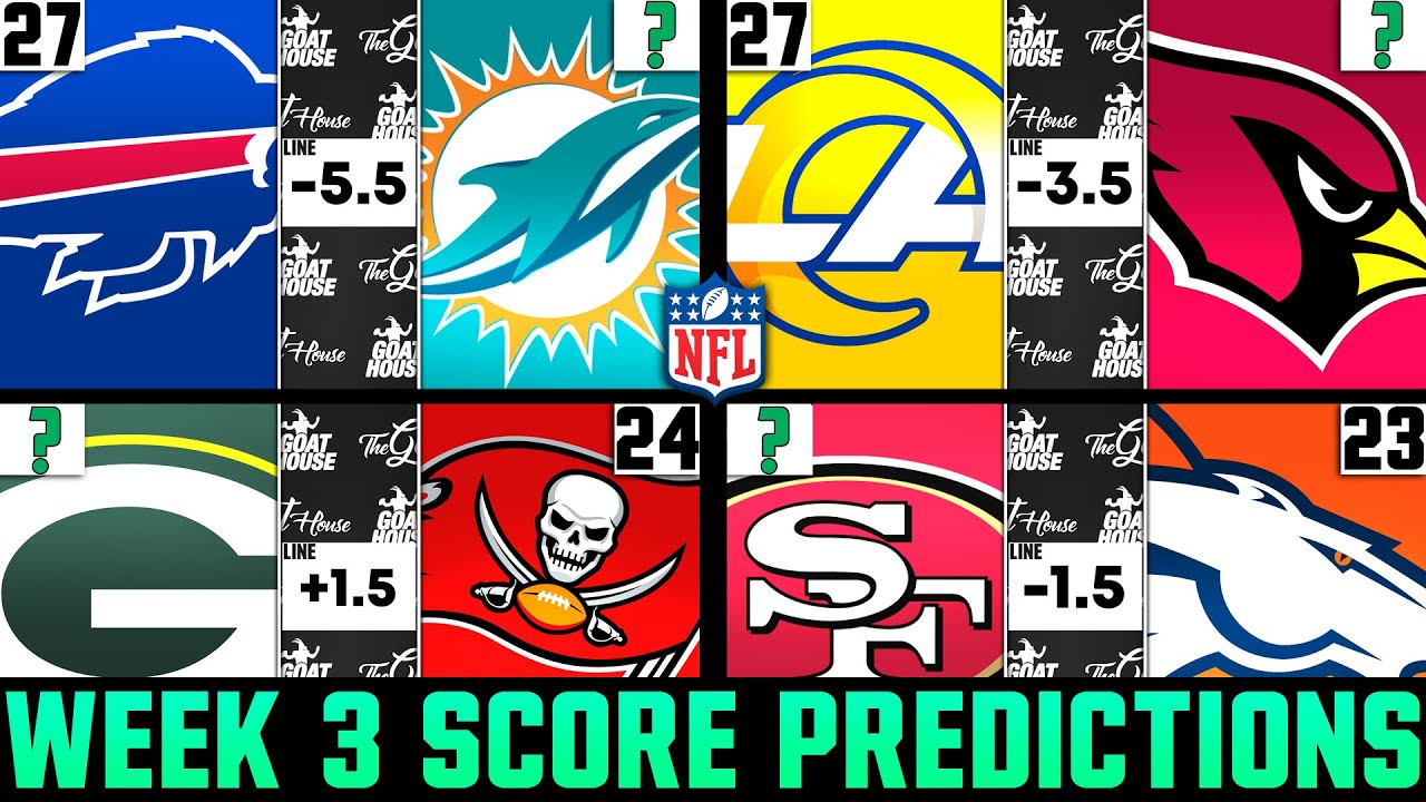 score predictions week 3 nfl