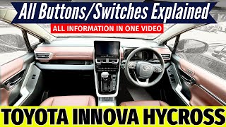 Mastering Your Drive: Toyota Innova Hycross 2024 - All Buttons/Switches Explained in One Video!