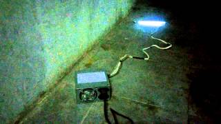 fluorescent lamp on metal halide ballast