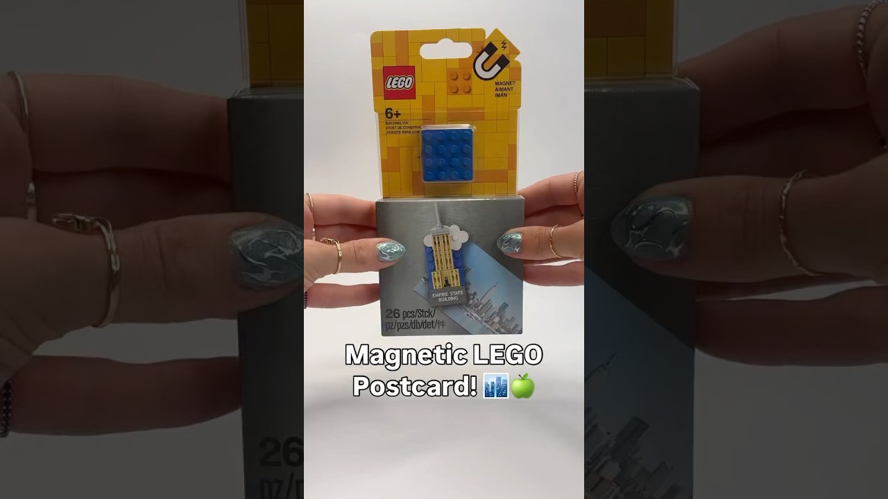 Magnetic LEGO Postcard with the Empire State Building!🏙️🍏 