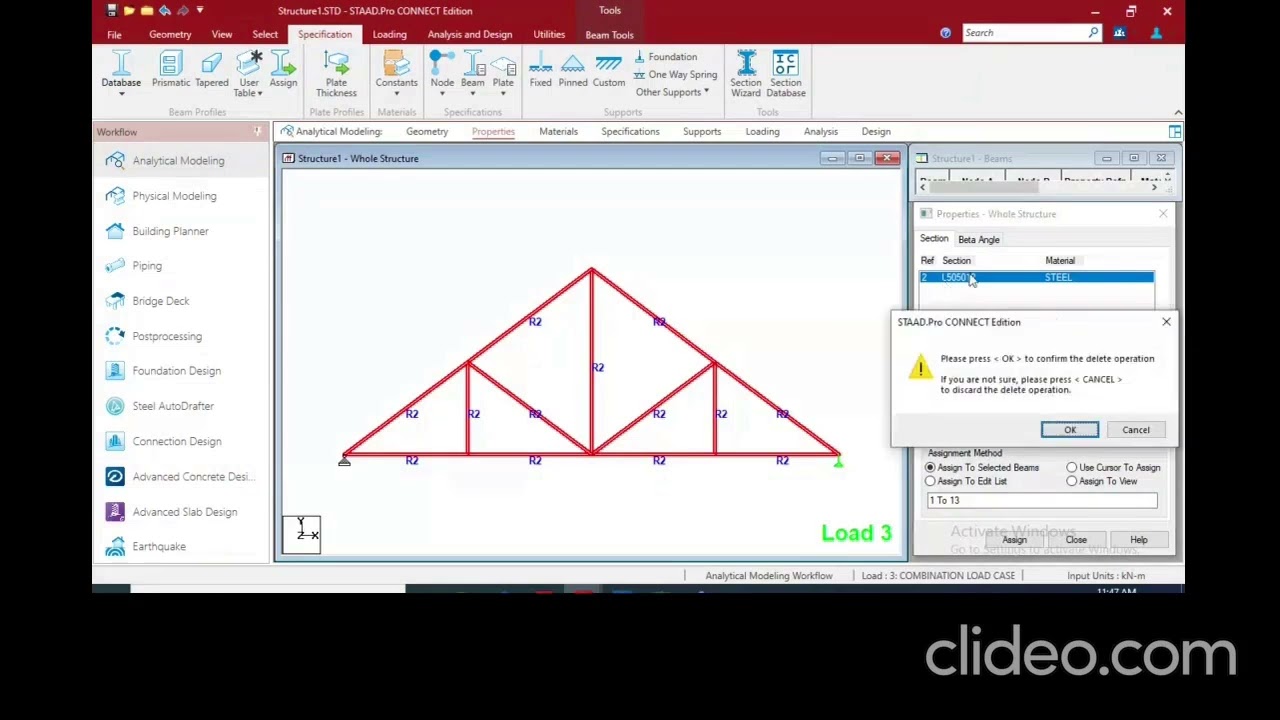 Steel Structures By STAAD - Truss members Design