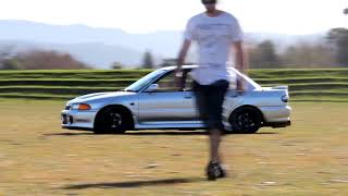 My Mitsubishi  EVO1 IN A PADDOCK!!