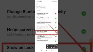 How to fix Mi Remote Apps show on lock screen setting screenshot 1