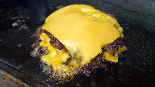 american style cheeseburger - korean street food