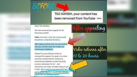 Video removed Inappropriate content problem solved video returns in 17 hours   100% working.