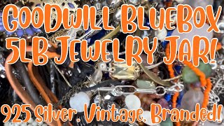 GOODWILL BLUEBOX 5LB JEWELRY REPURPOSE UNBOXING & SALE! #jewelryjar #mysteryunboxing #jewelrysale 