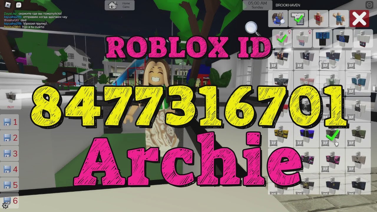 ARCHIE Roblox Song Codes - YouTube