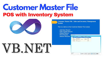 Customer Master File - Sales and Inventory Management System - VB.NET Forms #ezetsoftware #sims