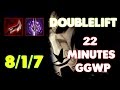 TSM Doublelift - AD Carry Jhin 22 Minutes GG SoloQ NA - Preseason 7 - League of Legends