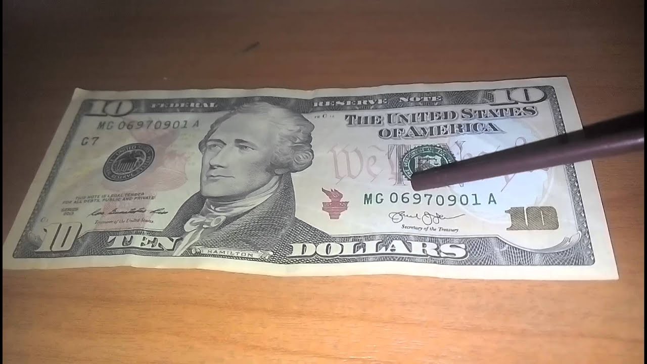 Как выглядит 10 долларов сша
