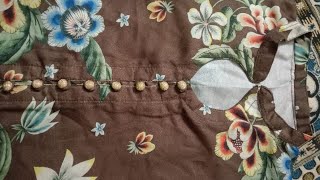Stylish flat collar neck design with loops and buttons | latest neck design cutting tutorial #diy
