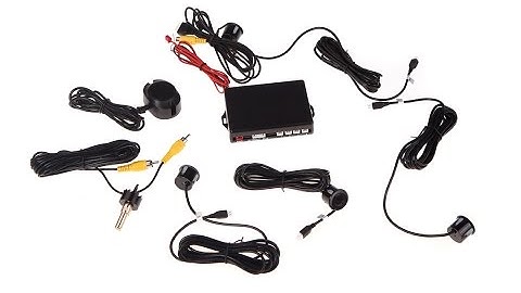 Universal Waterproof 12V 4 Parking Sensors Car Auto Reverse Backup Rear Radar System - UNBOXING