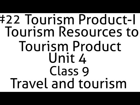 Tourism Resources To Tourism Product Unit 4 Tourism Product-I Class 9 Travel And Tourism