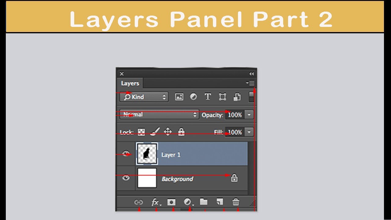 Layers Panel Part 2 In Photoshop Tutorials In Hindi - YouTube