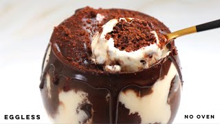 Chocolate brownie cake dessert - eggless