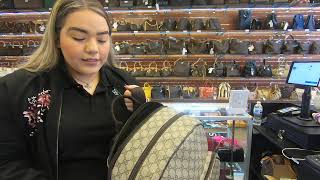 GUCCI GG SUPREME CANVAS TROLLEY BACKPACK BAG BEIGE REVIEW |PRE-OWNED