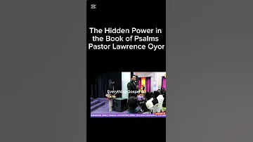 The Hidden Power In The Book Of Psalms Pastor Lawrence Oyor 