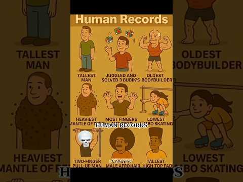 Top 4 CRAZIEST Human Records in the World! 🇺🇸😱 #Shorts