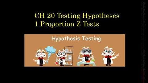 AP Stats - CH 20 1 - Prop Z-test