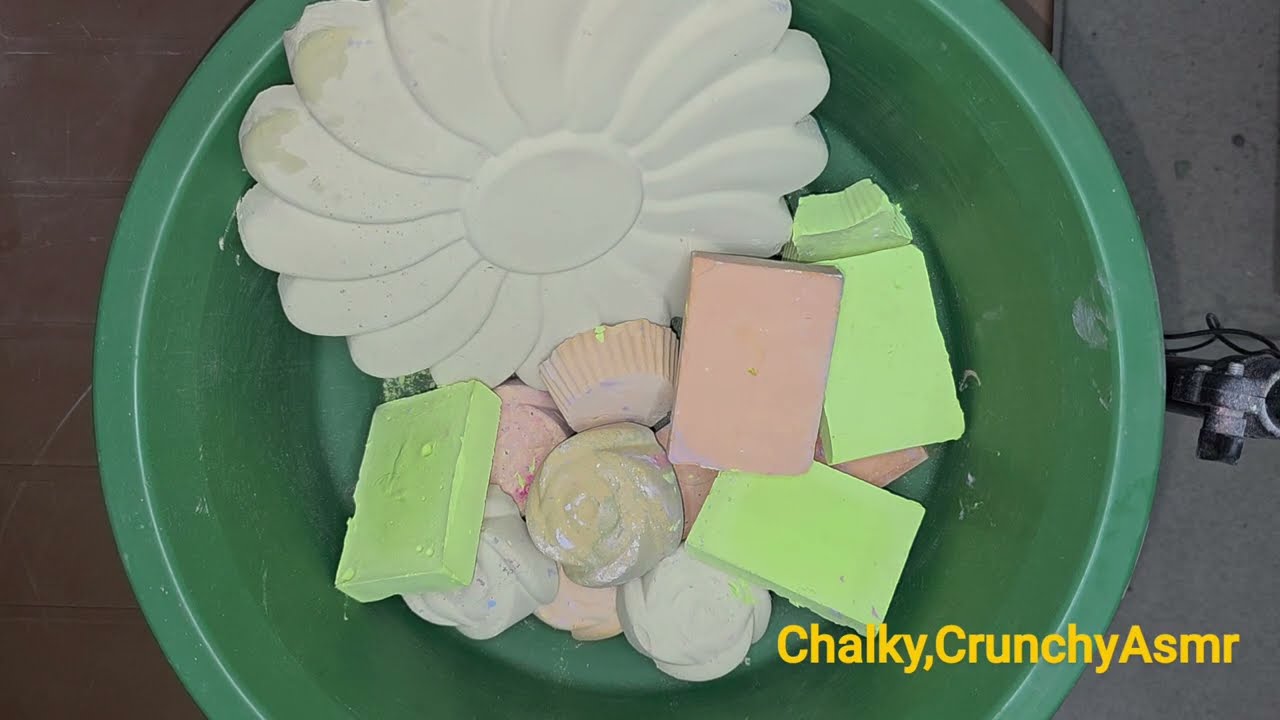 Crunchy, Dusty texture of Gymchalk 💛🧡 | #satisfying #trending #oddlysatisfying #mychannel
