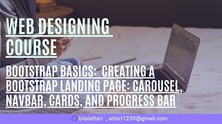 Creating a Bootstrap Landing Page: Carousel, Navbar, Cards, and Progress Bar