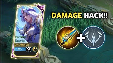 KARRIE NEW BEST BUILD AND EMBLEM COMBO FOR DAMAGE HACK!! | MLBB