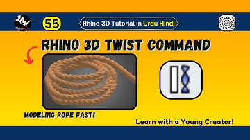 Rhino 3D Twist Command Full Tutorial in Urdu